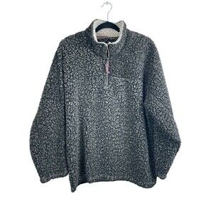 Carbon2Cobalt 144220‎ Brown High Pile SherpaTranscendent 1/4 Zip Pullover L